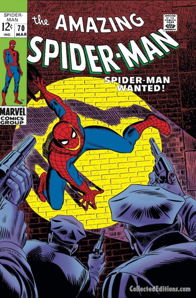 Amazing Spider-Man #70 cover; pencils and inks, John Romita Sr.; Wanted