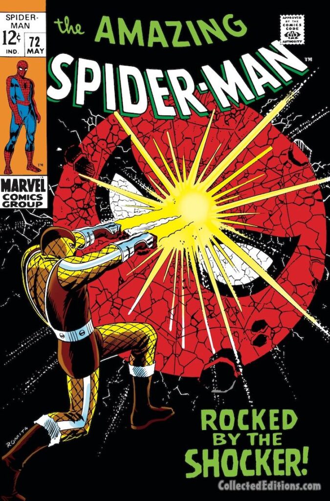 Amazing Spider-Man #72 cover; pencils and inks, John Romita Sr.; Rocked by the Shocker