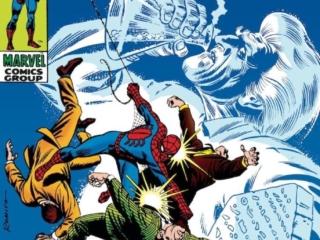 Amazing Spider-Man #74 cover; pencils and inks, John Romita Sr.; The Fantastic Secret of the Petrified Tablet, Stone, Silvermane