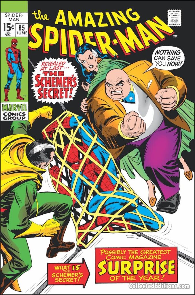 Amazing Spider-Man #83 cover; pencils and inks, John Romita Sr.; The Schemer's Secret, Kingpin, Wilson Fisk, Vanessa Fisk