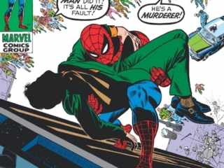 Amazing Spider-Man #90 cover; pencils, Gil Kane; inks, John Romita Sr.; Spider-Man: The Killer, The Death of Captain George Stacy