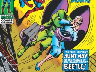 Amazing Spider-Man #94 cover; pencils and inks, John Romita Sr.; On Wings of Death, the Beetle, Aunt May Parker, Spidey's Origin Retold