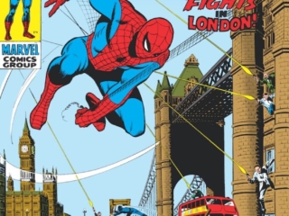 Amazing Spider-Man #95 cover; pencils and inks, John Romita Sr.; Spidey Fights in London, The Hostage Must Die, London Bridge