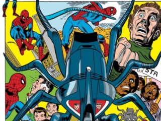 Amazing Spider-Man #105 cover; pencils, Gil Kane; inks, Frank Giacoia; Spider-Slayer, Spencer Smythe