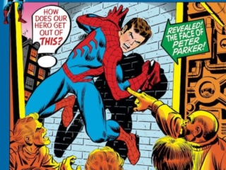 Amazing Spider-Man #106 cover; pencils, John Romita Sr.; inks, Frank Giacoia; Peter Parker, Squash goes the Spider