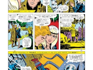 Amazing Spider-Man #107, pg. 7; pencils, John Romita Sr.; inks, Frank Giacoia; Spider-Slayer II, Flash Thompson, Gwen Stacy