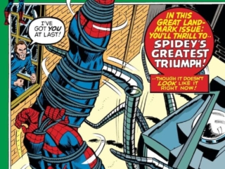 Amazing Spider-Man #107 cover; pencils, John Romita Sr.; inks, Frank Giacoia; Trapped by the Tentacles of Death, Spider-Slayer II, Spencer Smythe