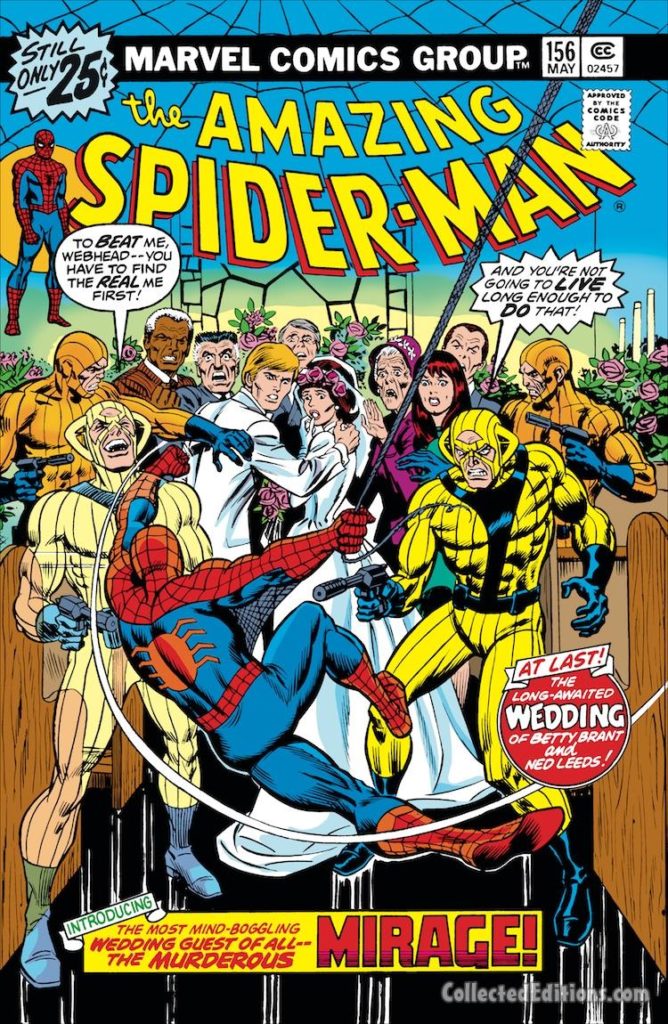 Amazing Spider-Man #156 cover;  Mirage; pencils and inks, John Romita Sr.