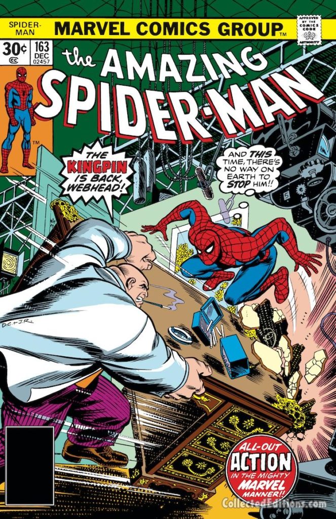Amazing Spider-Man #163 cover; pencils, Dave Cockrum; inks, John Romita Sr., Kingpin