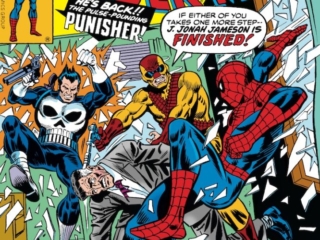 Amazing Spider-Man #174 cover; pencils, Ross Andru; inks, Frank Giacoia Punisher, the Hitman Is Back in Town, J.Jonah Jameson