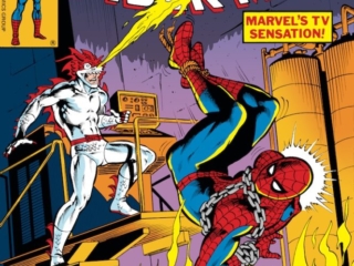 Amazing Spider-Man #184 cover; pencils, Ross Andru; inks, Bob McLeod, Marvel&rsquo;s TV Sensation, White Dragon, Red Death