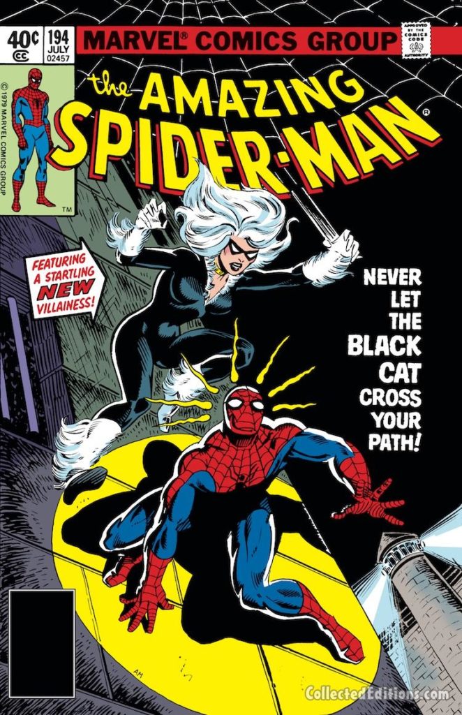 Amazing Spider-Man #194 cover; pencils and inks, Al Milgrom; Black Cat