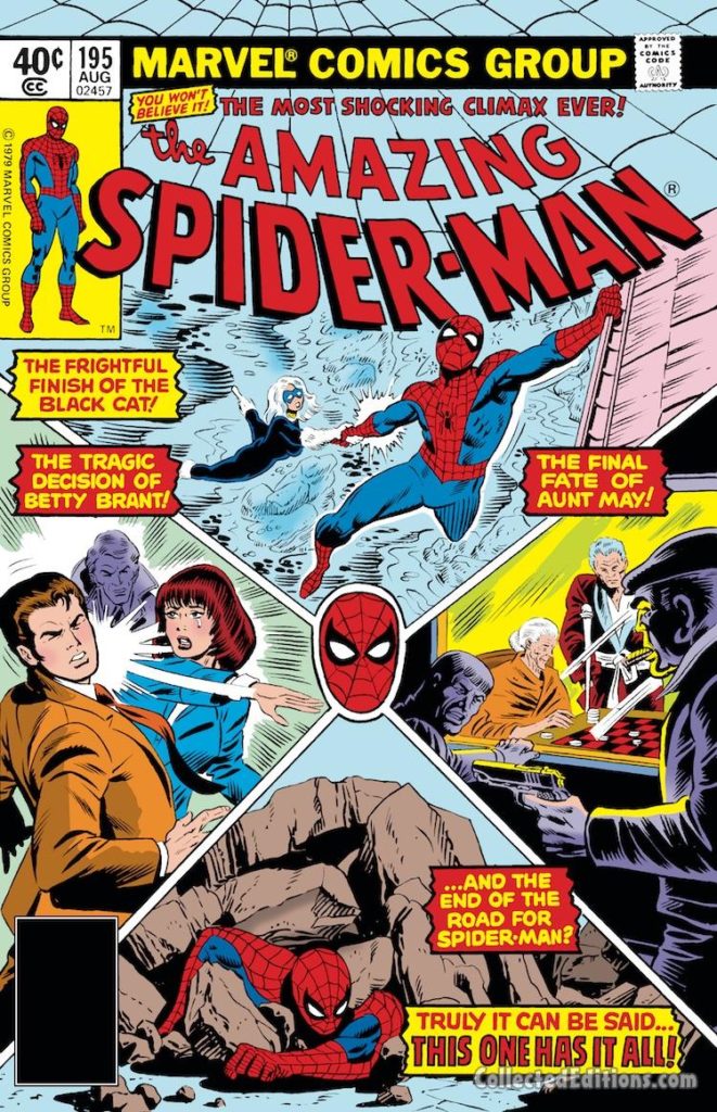 Amazing Spider-Man #195 cover; pencils, Keith Pollard