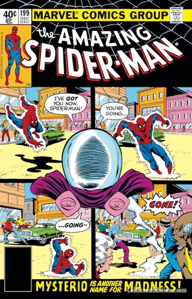 Amazing Spider-Man #199 cover; pencils, Keith Pollard; Mysterio