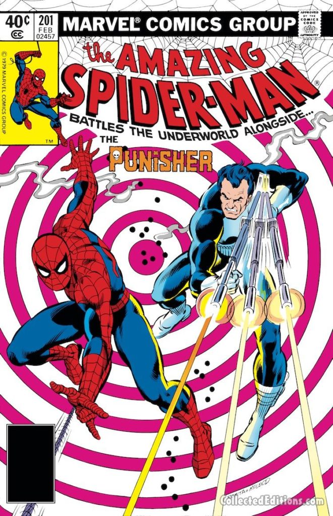 Amazing Spider-Man #201 cover; pencils, John Romita Sr.; inks, Bob McLeod