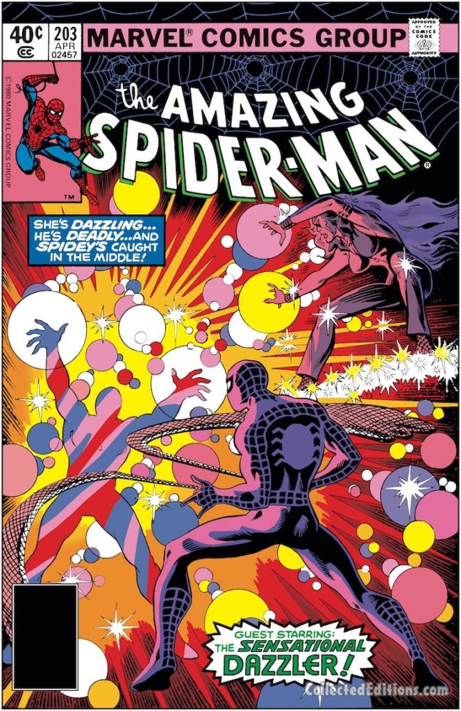 Amazing Spider-Man #203 cover; pencils, Frank Miller; Dazzler