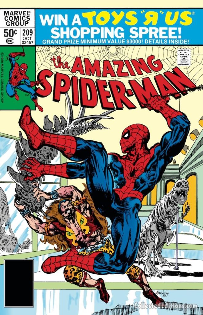Amazing Spider-Man #209 cover; pencils and inks, Alan Weiss; Kraven the Hunter