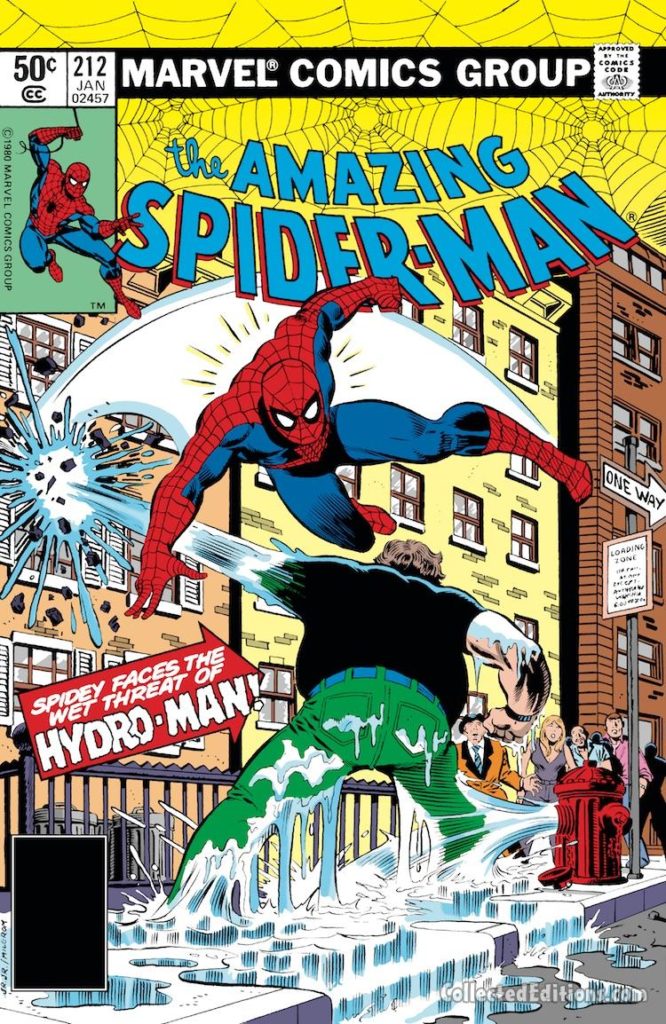 Amazing Spider-Man #212 cover; pencils, John Romita, Jr.; Hydro-Man