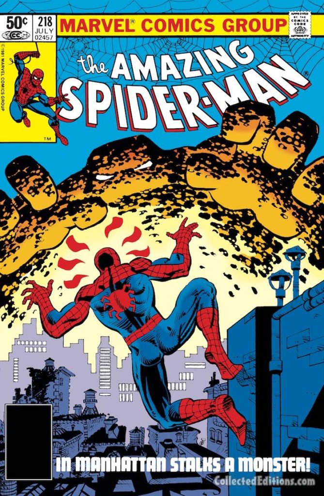 Amazing Spider-Man #218 cover; pencils and inks, Frank Miller