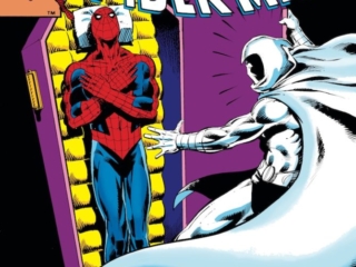 Amazing Spider-Man #220 cover; pencils and inks, Bob Layton; Moon Knight, A Coffin for, Ghost Starring the Macabre Moon Knight