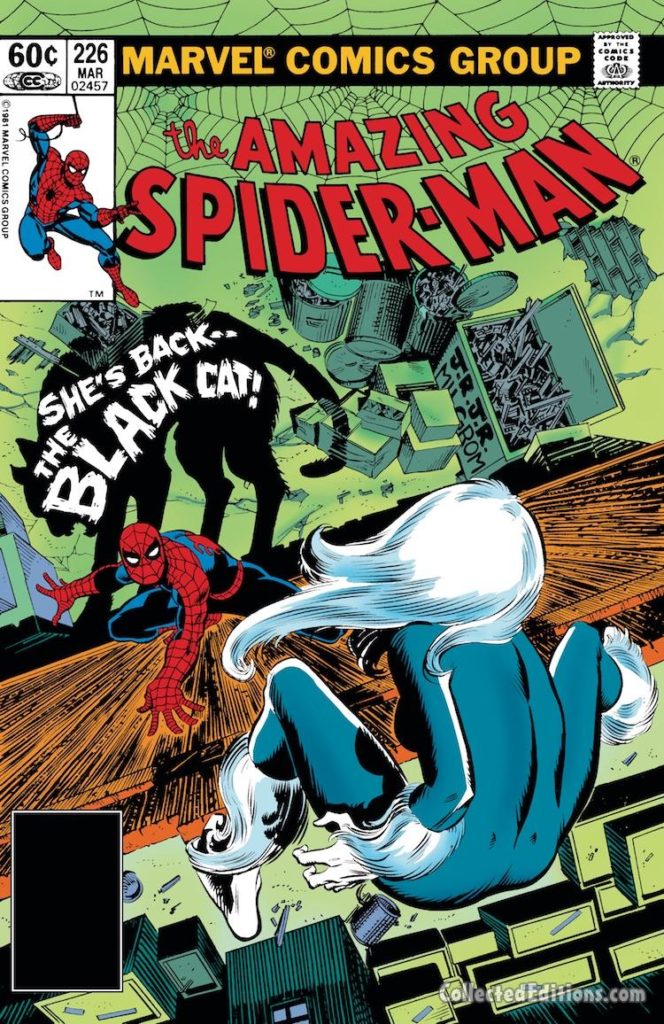 Amazing Spider-Man #226 cover; pencils, John Romita Jr.; Black Cat