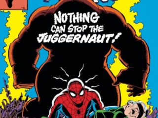 Amazing Spider-Man #229 cover; pencils, John Romita, Jr.; inks, Al Milgrom, Nothing Can Stop the Juggernaut