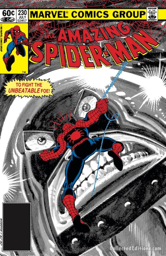 Amazing Spider-Man #230 cover; pencils, John Romita Jr.; Vs. Juggernaut