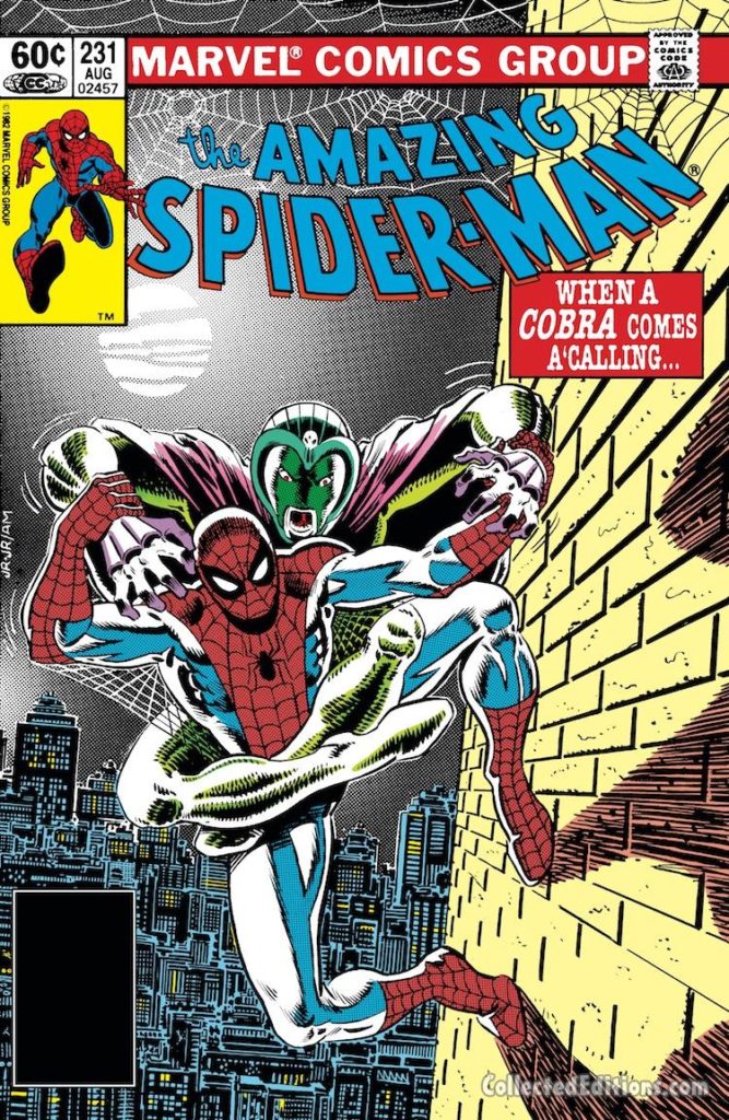 Amazing Spider-Man #231 cover; pencils, John Romita Jr.; Cobra/Mister Hyde