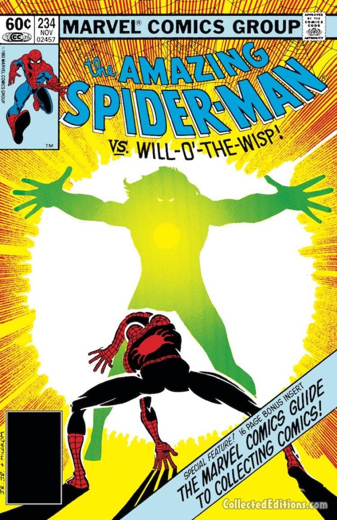 Amazing Spider-Man #234 cover; pencils, John Romita Jr.; Will O' the Wisp