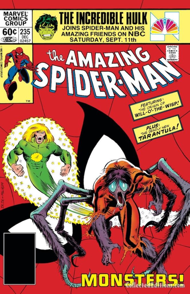 Amazing Spider-Man #235 cover; pencils, John Romita Jr.; inks, Al Milgrom