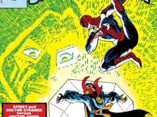 Amazing Spider-Man Annual #14 cover; pencils, Frank Miller; inks, Tom Palmer; Doctor Strange/Doctor Doom/Dormammu, 'nuff said