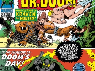 Astonishing Tales/Ka-Zar #1 cover; pencils, Marie Severin; inks, Bill Everett; Kraven the Hunter