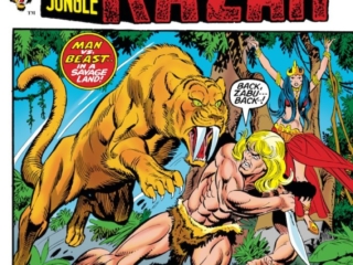 Astonishing Tales/Ka-Zar #9 cover; pencils, Gil Kane; Zabu/Iranda