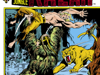 Astonishing Tales #13 cover; pencils and inks, Rich Buckler; Ka-Zar Lord of the Hidden Jungle, The Mark of the Man-Thing, Zabu