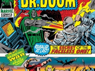 Astonishing Tales #3 cover; pencils, Marie Severin; inks, Mike Esposito; alterations, John Romita Sr.; Dr. Doom, The Secret of the Faceless One