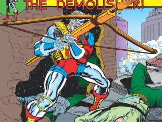 Astonishing Tales #30 cover; pencils and inks, Rich Buckler; Deathlok the Demolisher, crossbow, Shoot-Out at the Fear Factory