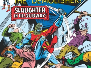 Astonishing Tales #32 cover; pencils, Rich Buckler; inks, Dan Adkins; Deathlok the Demolisher, Slaughter in the Subway, Cannibal Hordes