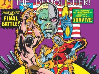 Astonishing Tales #35 cover; pencils, Rich Buckler; inks, Klaus Janson; Cyborg vs. Madman, Simon Ryker, Deathlok the Demolisher