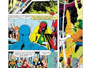 Avengers Annual #12, pg. 22; pencils, Jackson Guice; inks, Rick Magyar; Wasp, Thor, Vision, Captain America