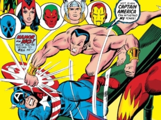 Avengers #117 cover; pencils, John Romita Sr.; inks, Mike Esposito; Sub-Mariner vs. Captain America, Avengers/Defenders War