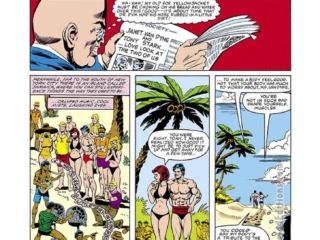 Avengers #224, pg. 13; pencils, Mark D. Bright; inks, Brett Breeding; Egghead, Tony Stark, Janet Van Dyne