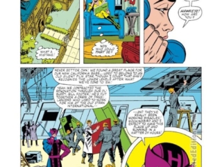 Avengers #246, pg. 5; layouts, Al Milgrom; pencils and inks, Joe Sinnott; Wasp, Janet Van Dyne, Hawkeye, The World According to Gary novel, Avengers Mansion