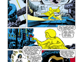 Avengers #255, pg. 3; pencils, John Buscema; inks, Tom Palmer; Monica Rambeau, Photon