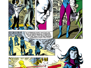 Avengers #257, pg. 11; layouts, John Buscema; pencils and inks, Tom Palmer; Nebula, Levan, Captain Marvel, Photon, Monica Rambeau