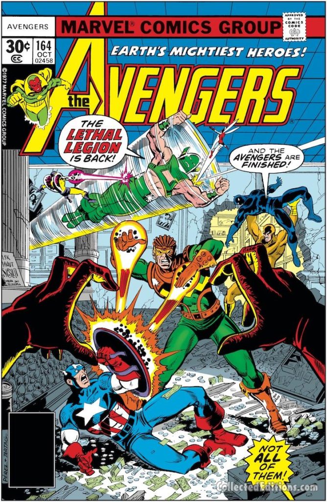 Avengers #164 cover; pencils, George Pérez; Lethal Legion