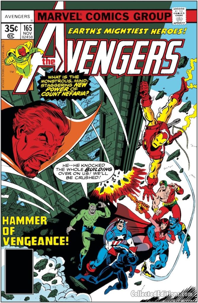 Avengers #165 cover; pencils, George Pérez; Count Nefaria