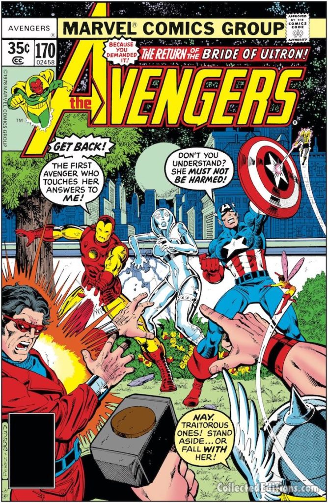 Avengers #170 cover; pencils, George Pérez; inks, Terry Austin