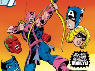 Avengers #172 cover; pencils, George P&eacute;rez; inks, Terry Austin; Hawkeye