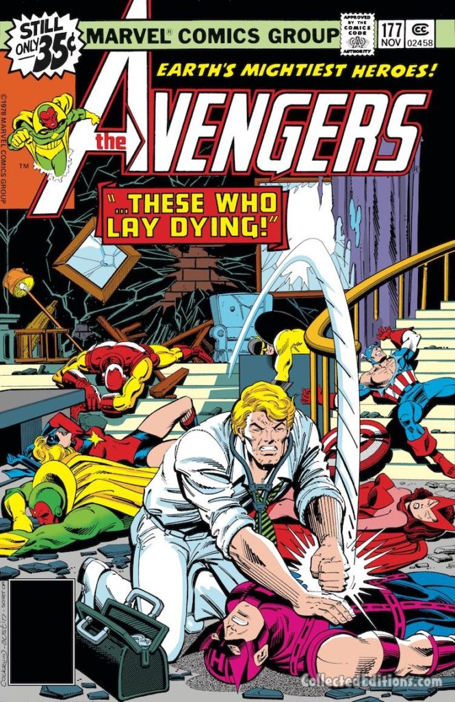 Avengers #177 cover; pencils, Dave Cockrum; inks, Terry Austin; Dr. Don Blake/Thor