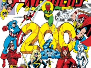 Avengers #200 cover; pencils, George P&eacute;rez; inks, Terry Austin; Ms. Marvel/Carol Danvers/Captain Marvel/Scarlet Witch